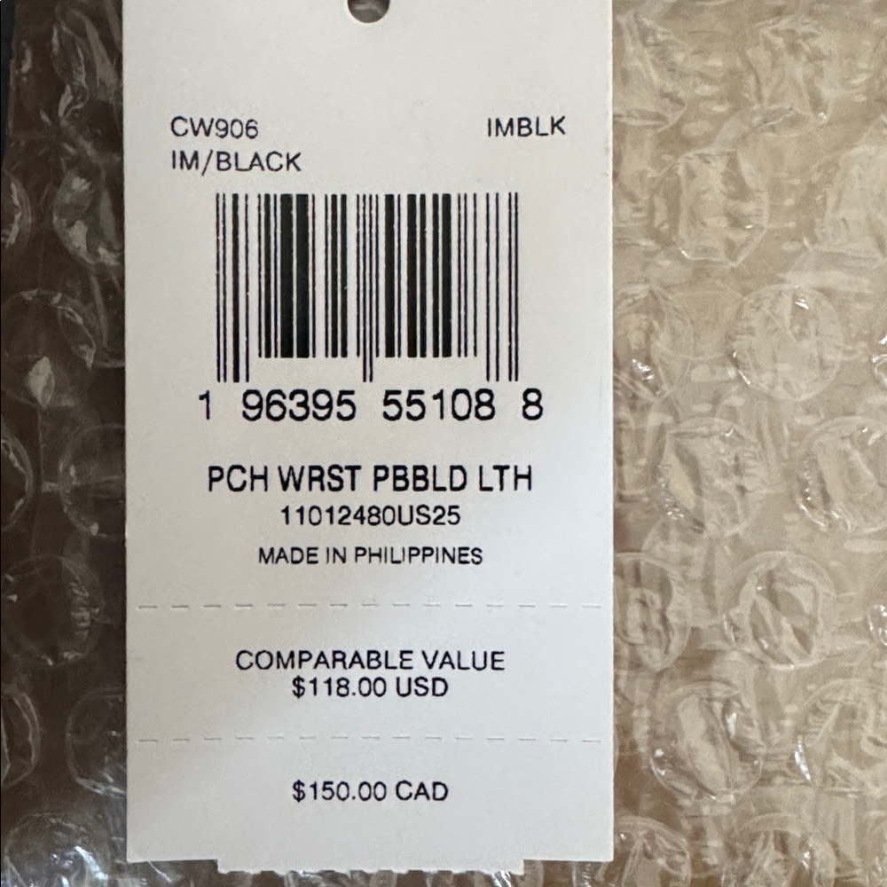 Coach Black Leather Mini Wristlet Bag - Picture 5 of 5